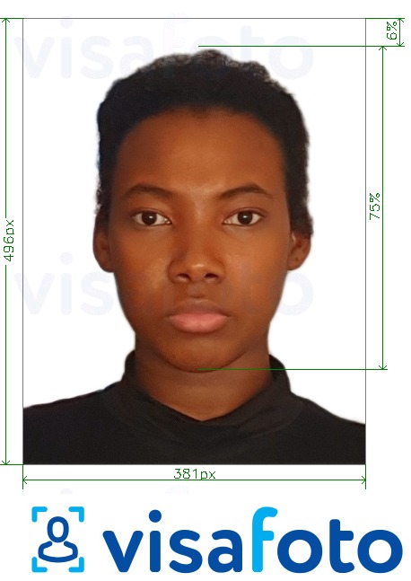 Fotobeispiel für Angola Visum online 381x496 Pixel mit genauer größenangabe