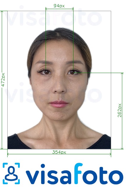Fotobeispiel für China 354x472 Pixel mit Augen auf Kreuzlinien mit genauer größenangabe